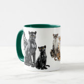 Mug met een leoparbijeenkomst. mok (Voorkant links)