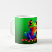 Mug met een lichte kikker. koffiemok (Voorkant links)
