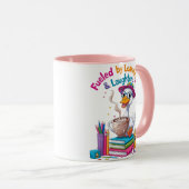 Mug met gans aangedreven door leren – Leuk voor te Mok (Voorkant rechts)