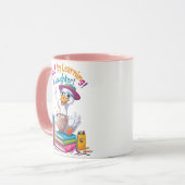 Mug met gans aangedreven door leren – Leuk voor te Mok (Voorkant links)