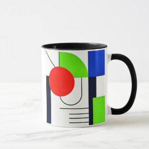 Mug met geometrische kleurenontwerpen. mok