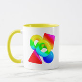 Mug met geometrische multikleurenvormen. mok (Links)
