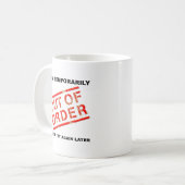 Mug met grap: Defect Koffiemok (Voorkant links)