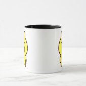 Mug met kat in geel. mok (Midden)