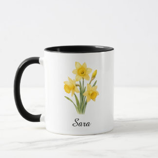 Mug met maartse narcis geboortebloem – Lente verja Mok