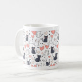 Mug met schattig kattenpatroon koffiemok (Voorkant links)