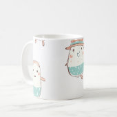 Mug met Schattig Whimsical Karakter | Lieve Cartoo Koffiemok (Voorkant links)