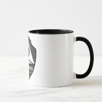 Mug met twee kleuren wit/zwart met logo mok