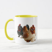 Mug met twee niet te sympathieke kippen. mok (Links)