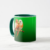 Mug met vogelkoppel. mok (Voorkant links)