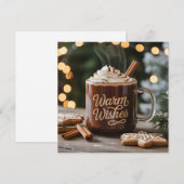 Mug met warme wensen voor de feestdagen: knushete  feestdagenkaart (Voorkant / Achterkant)