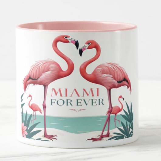 Mug Miami - Roodvlammen en tropische palmbomen Mok