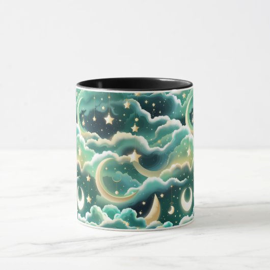 Mug - Mint Green Celestial Moon Mok (Midden)