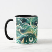 Mug - Mint Green Celestial Moon Mok (Links)