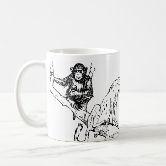  Mug Monochrome Jungle Trio Koffiemok (Links)