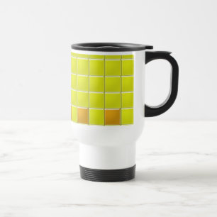 Mug - Mosaic Squares in Yellow (v.2) Reisbeker