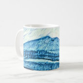 Mug Mt Tamalpais Watercolor Turquoise  Koffiemok (Voorkant links)