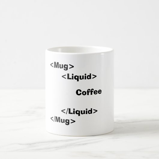 <Mug>, </Mug>, <Liquid>, Koffie, </Liquid> Koffiemok (Center)