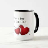 Mug My love for you is onfinite Mok (Voorkant rechts)