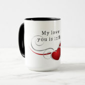 Mug My love for you is onfinite Mok (Voorkant links)
