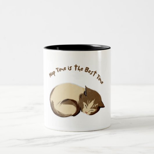 mug nap time is de best time tweekleurige koffiemok (Center)