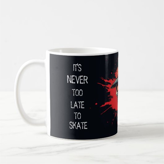 Mug Never to late to skate Koffiemok (Links)