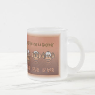 Mug of de apen van de wijsheid matglas koffiemok