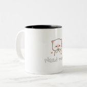 Mug of Sleepy Cat– Need Moar Naps Tweekleurige Koffiemok (Voorkant links)