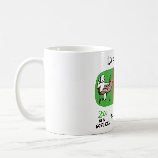 Mug om niet te veel te doen op het werk koffiemok (Links)