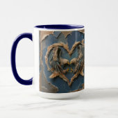 Mug Paper Cut Eagle Two Souls One Heart Mok (Links)