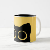 Mug Peeking Cat Tweekleurige Koffiemok (Voorkant rechts)