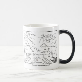 Mug physicists see the world [LEFT HANDED] Magische Mok