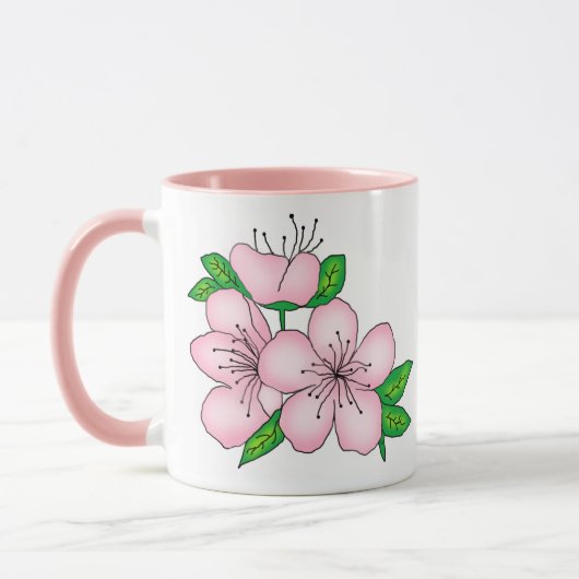 Mug - Pink Cherry Blossom Mok (Links)
