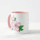 Mug - Pink Cherry Blossom Mok (Voorkant links)