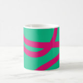 Mug – Pink Lines on Green Koffiemok (Center)