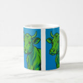 Mug pop art vache Green Koffiemok (Voorkant rechts)