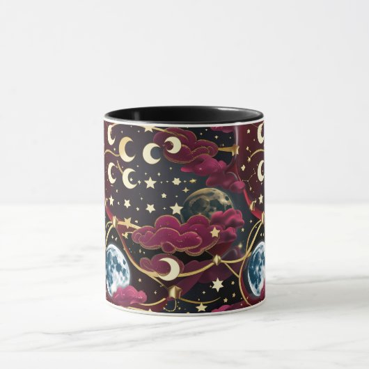 Mug - Red Celestial Moon Mok (Midden)