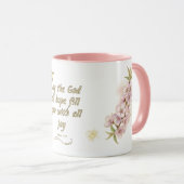Mug: Romans 15:13 Bible Verse  Mok (Voorkant rechts)