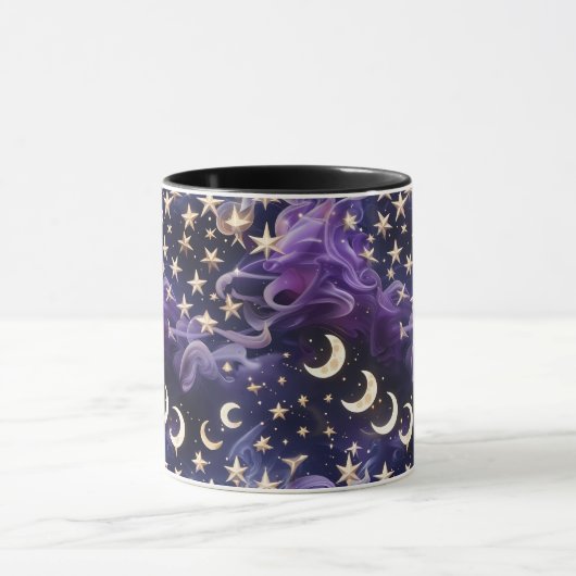 Mug - Royal Amethyst Celestial Moon Mok (Midden)