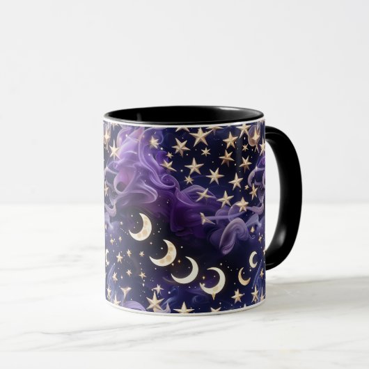 Mug - Royal Amethyst Celestial Moon Mok (Voorkant rechts)