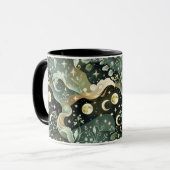 Mug – Sage Green Celestial Moon Mok (Voorkant links)