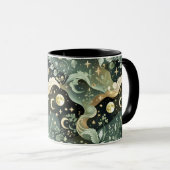 Mug – Sage Green Celestial Moon Mok (Voorkant rechts)