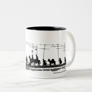Mug Saint Jacques de Compostelle Chemin Tweekleurige Koffiemok