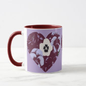 Mug Saint-Valentin "Cœur de Violettes"  Mok (Links)