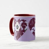 Mug Saint-Valentin "Cœur de Violettes"  Mok (Voorkant links)