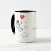 Mug Saint-Valentin - "Love You to the Moon" Mok (Voorkant links)