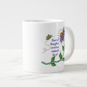 Mug - Shared laughter enriches mutual love Grote Koffiekop (Voorkant rechts)