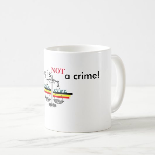 Mug shooting is not crime koffiemok (Voorkant rechts)