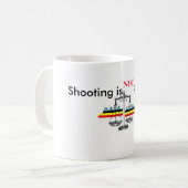 Mug shooting is not crime koffiemok (Voorkant links)