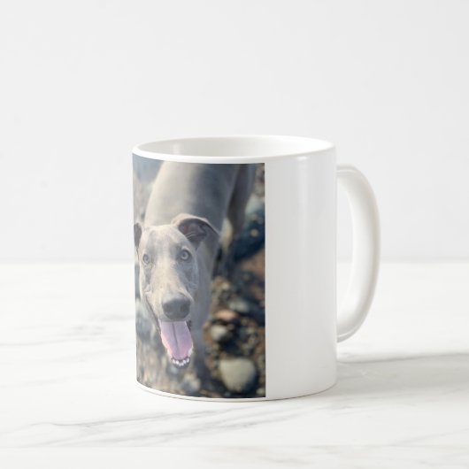 Mug - Smiling Blue Whippet Koffiemok (Voorkant rechts)